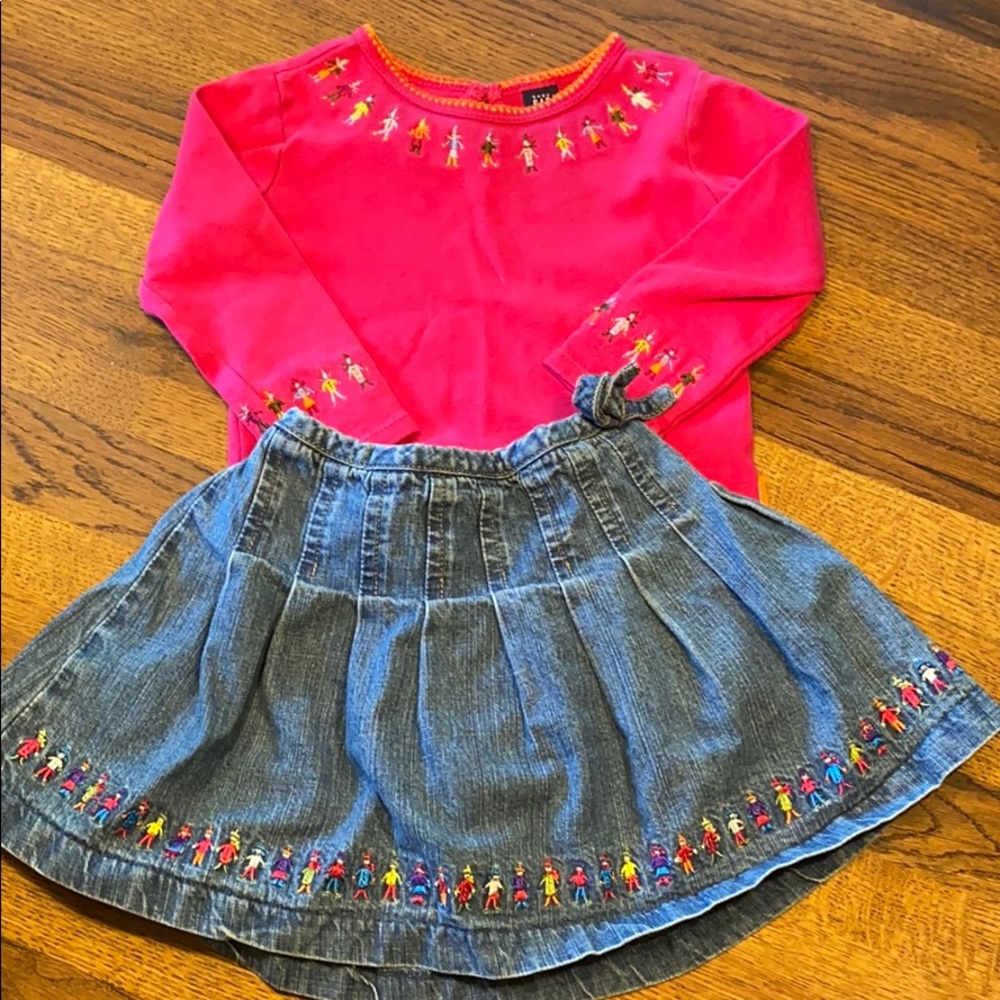 Gap infant skirt/shirt set. EUC.